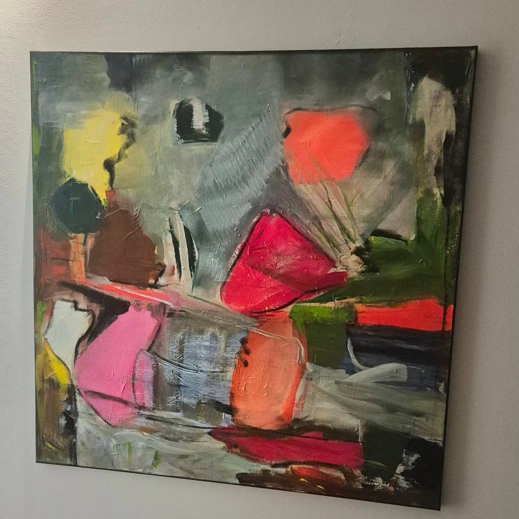 First Light — abstract acrylic on linen by Paula Harmsen